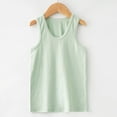 thumbnail image 1 of Tdoqot Girls Tank Tops- Cotton Casual Soft Sleeveless Kids Summer Shirts Green Size 9-10T, 1 of 6