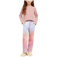 thumbnail image 1 of Tdoqot Girls Tie Dye Outfit Sets- Long Sleeve Cute Casual Fashion Kids Shirts and Pants Spring Clothes Pink Size 8, 1 of 7