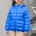 thumbnail image 1 of Tdoqot Girls Winter Coats with Hood- Full Zip Loose Casual Warm Lightweight Kids Quilted Jacket Blue Size 10, 1 of 7