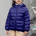 thumbnail image 1 of Tdoqot Girls Winter Coats with Hood- Full Zip Warm Loose Lightweight Casual Kids Quilted Jacket Navy Size 8, 1 of 7