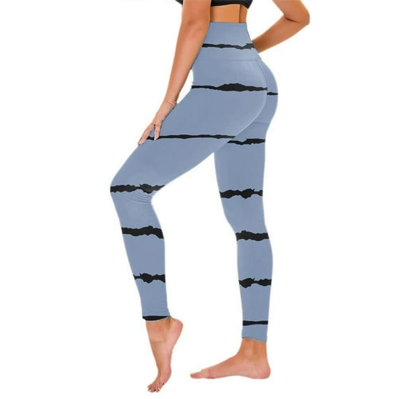 Tdoqot Leggings for Women- Stretch Slim Fit Casual Printed Yoga Leggings Light Blue