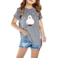 thumbnail image 1 of Tdoqot Little Girls Cute T Shirts- Short Sleeve Cotton Print Casual Kids Summer Tops Gray Size 4T, 1 of 4