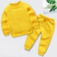 thumbnail image 1 of Tdoqot Little Girls Sweatshirt and Jogger Pant- Spring Clothes Cotton Fashion Girls Outfits Set Yellow Size 9-10 Years, 1 of 5
