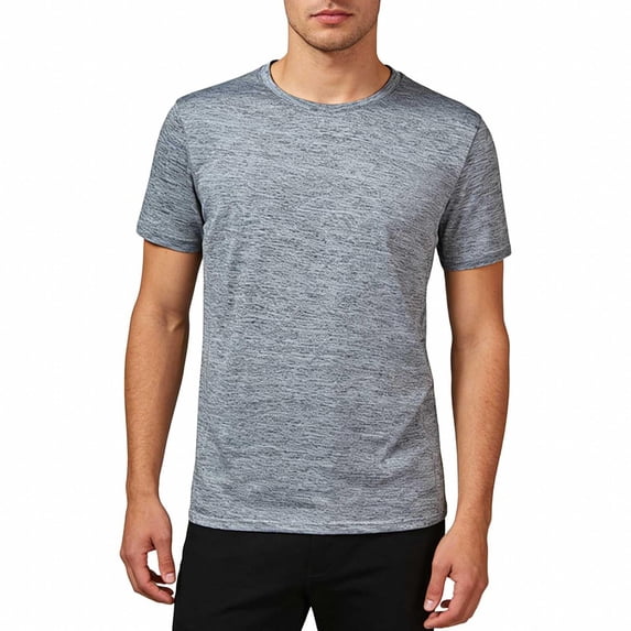 Tdoqot Mens Athletic T Shirts- Short Sleeve Quick-Dry Casual Summer Gym Workout Tops Gray Size 4XL