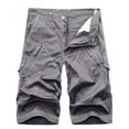 thumbnail image 1 of Tdoqot Mens Capri Cargo Shorts- Summer Clearance Relaxed Fit Stretch Cotton Casual Pocket Mens Shorts Gray, 1 of 4