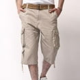 thumbnail image 1 of Tdoqot Mens Cargo Shorts Below the Knee- Relaxed Fit Midweight Wide Leg Casual 100% Cotton Shorts Silver Size 42, 1 of 7