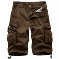 thumbnail image 1 of Tdoqot Mens Cargo Shorts- Big and Tall Relaxed Fit Summer Cotton Abrasion Resistant Leisure Outdoor Mens Shorts 2023 Coffee XXXL, 1 of 3