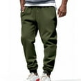 thumbnail image 1 of Tdoqot Mens Fleece Sweatpants with Pockets- Casual Elastic Waist Stretch Baggy Drawstring Jogger Pants Army Green Size 3XL, 1 of 9