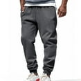 thumbnail image 1 of Tdoqot Mens Fleece Sweatpants with Pockets- Casual Stretch Elastic Waist Baggy Drawstring Jogger Pants Dark Gray Size S-3XL, 1 of 9