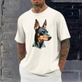 thumbnail image 1 of Tdoqot Mens Graphic T Shirts- Loose Casual Short Sleeve Soft Summer Tees Beige Size 3XL, 1 of 5