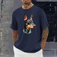 thumbnail image 1 of Tdoqot Mens Graphic T Shirts- Short Sleeve Casual Loose Soft Summer Tees Navy Size 4XL, 1 of 5