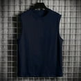 thumbnail image 1 of Tdoqot Mens Gym Tank Tops- Sleeveless Soft Quick Dry Casual Workout Shirts Navy Size M, 1 of 5