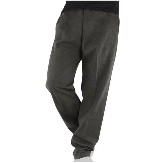 Tdoqot Mens Pants Straight Leg Casual Baggy With Pockets Mens Sweatpants Dark Gray Size L