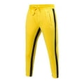 thumbnail image 1 of Tdoqot Mens Pants With Pockets Baggy Casual Open Bottom Mens Sweatpants Yellow Size XL, 1 of 3