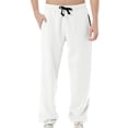 thumbnail image 1 of Tdoqot Mens Pants With Pockets Baggy Casual Straight Leg Mens Sweatpants White Size M, 1 of 5
