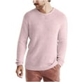 thumbnail image 1 of Tdoqot Mens Pullover Sweaters- Casual Long Sleeve Regular Fit V-Neck Fall Winter Clothes Pink Size M, 1 of 3