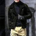 thumbnail image 1 of Tdoqot Mens Quilted Jacket No Hood with Zipper Warm Thick Casual Winter Coats for Men Black Size XL, 1 of 6