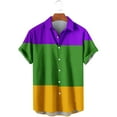 thumbnail image 1 of Tdoqot Mens Shirts- Casual Fashion Summer Short Sleeve Button Down Shirt Multicolor Size L, 1 of 4