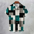 thumbnail image 1 of Tdoqot Mens Shirts- Fashion Summer Short Sleeve Casual Button Down Shirt Mint Green Size 3XL, 1 of 4