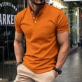 thumbnail image 1 of Tdoqot Mens Shirts- Fashion with Pockets Summer Short Sleeve Casual Business Shirt Orange Size S, 1 of 6