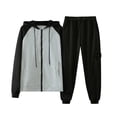 thumbnail image 1 of Tdoqot Mens Sweatsuits 2 Piece- Zipper Fashion Long Sleeve Hoodie and Pants Casual Tracksuit Gray Size S, 1 of 7