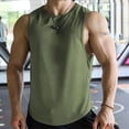 thumbnail image 1 of Tdoqot Mens Tank Tops- Sleeveless Loose Fit Casual Summer Crewneck Tank Army Green Size XL, 1 of 6