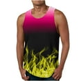 thumbnail image 1 of Tdoqot Mens Tank Tops- Summer Print Casual Crewneck Loose Fit Sleeveless Tank Yellow Size XL, 1 of 5