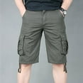 thumbnail image 1 of Tdoqot Outdoor Slim Fit Knee Length With Pockets Casual Cargo Shorts for Men Army Green Size M, 1 of 6