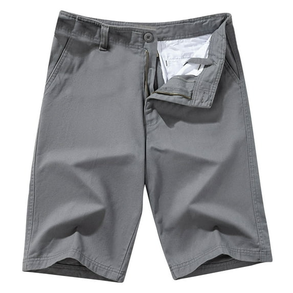 Tdoqot Realxed Fit Knee Length With Pockets Casual Outdoor Cargo Shorts for Men Gray Size XL