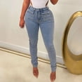 thumbnail image 1 of Tdoqot Skinny Jeans for Women Slim Fit Ripped Petite High Rise Casual Womens Denim Pants Light Blue Size 6, 1 of 9