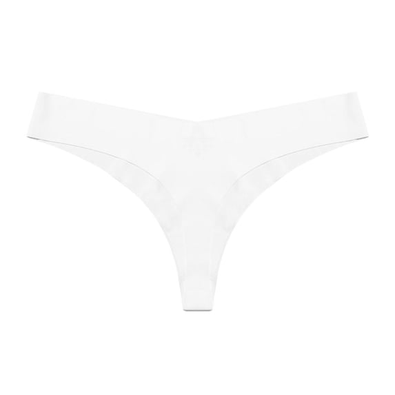 Tdoqot Thongs for Women- See-Through Seamlesss Breathable Mid-Waist Slim Fit Womens Underwear White Size M