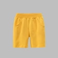 thumbnail image 1 of Tdoqot Toddler Boys Athletic Shorts with Pockets- Elastic Waist Leisure Fleece Soft Kids Active Play Shorts Yellow Size 3 T, 1 of 3