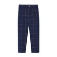 thumbnail image 1 of Tdoqot Toddler Boys Dress Pants- Kids Clothes Casual Plaid with Pockets Straight Leg Pants Dark Blue Size 3-4 T, 1 of 2