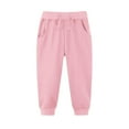 thumbnail image 1 of Tdoqot Toddler Boys Fleece Sweatpants- Elastic Waist Drawstring Soft Casual Jogger Pants Pink Size 2 T, 1 of 5