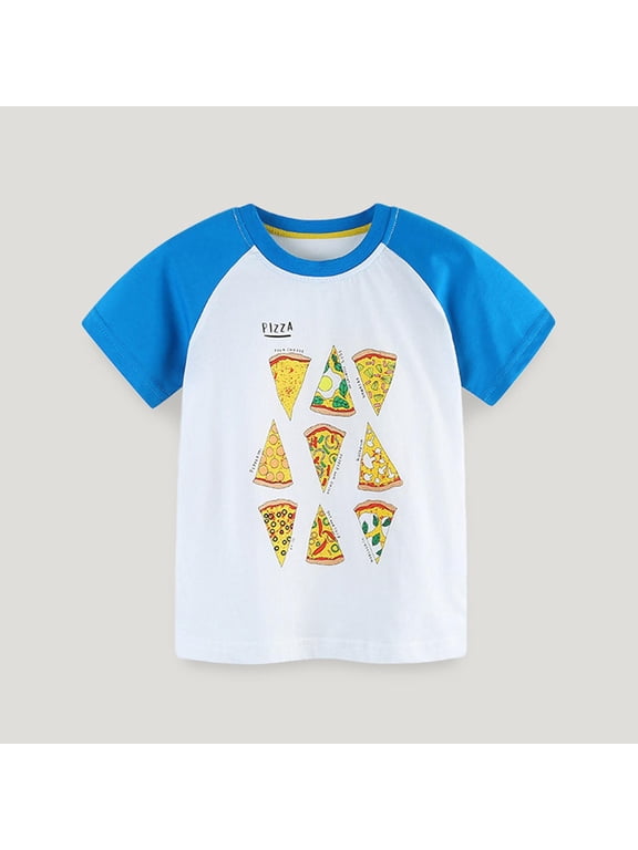 Toddler Boys Graphic T Shirts- Cotton Cute Short Sleeve Crewneck Kids Summer Clothes White Size 6T