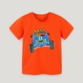 thumbnail image 1 of Tdoqot Toddler Boys Graphic T Shirts- Cute Crewneck Short Sleeve Cotton Kids Summer Clothes Orange Size 5T, 1 of 4