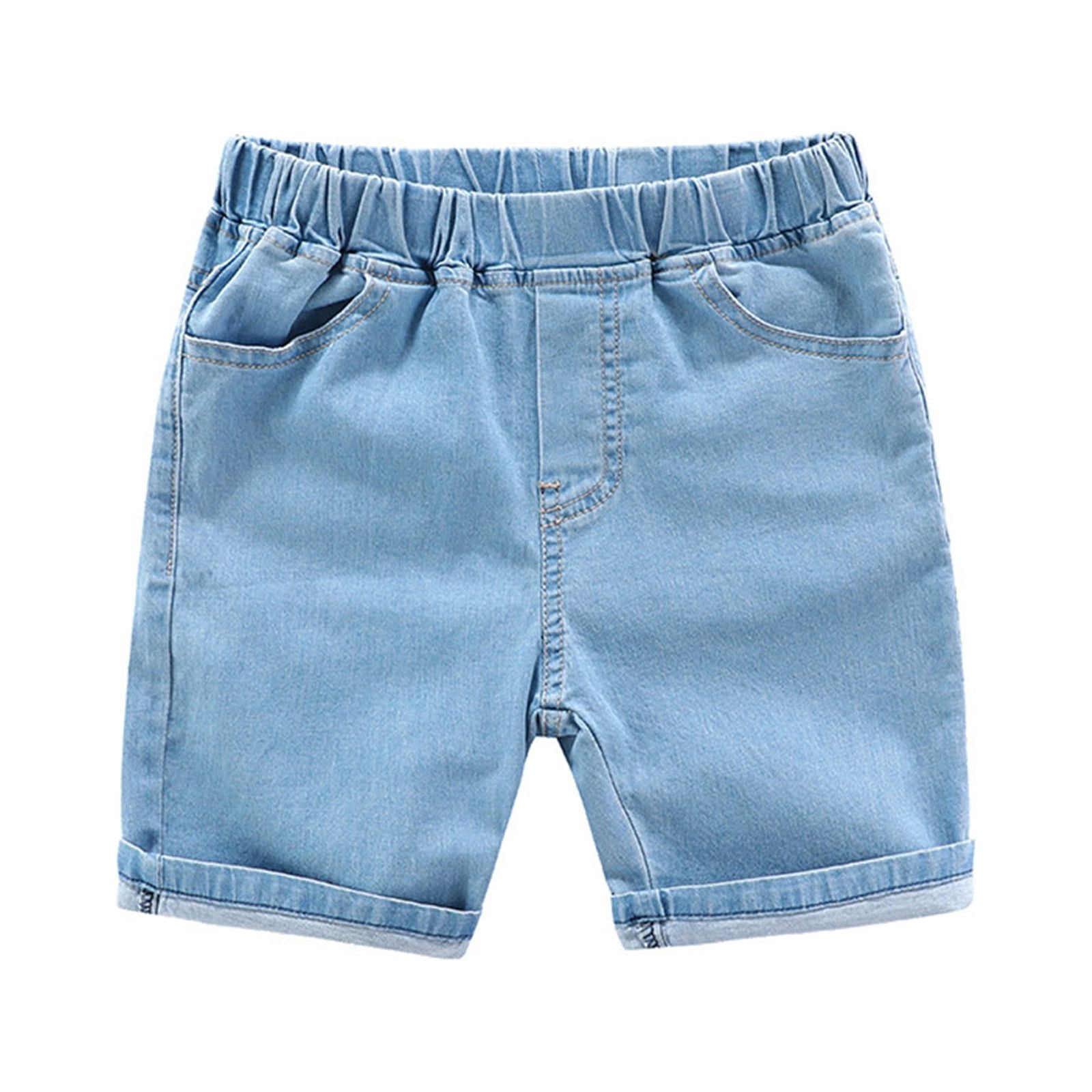 Tdoqot Toddler Boys Jean Shorts Casual Baggy Cotton with Pockets Kids