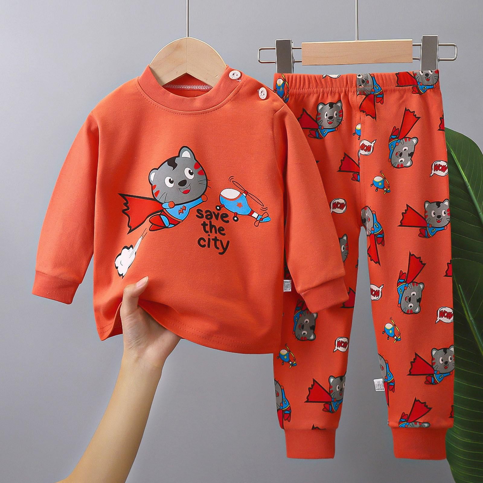 Tdoqot Toddler Boys Outfit Sets Casual Cotton Long Sleeve Soft Kids