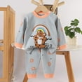 thumbnail image 1 of Tdoqot Toddler Boys Outfits Set- Cute Cotton Long Sleeve Casual Shirts and Pants Kids Fall Clothes Wine Size 3 T, 1 of 5