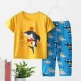 thumbnail image 1 of Tdoqot Toddler Boys Short Sleeve Shirts and Pants Outfit Sets- Soft Cute Cotton Casual Kids Summer Clothes Yellow Size 10 T, 1 of 3
