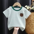 thumbnail image 1 of Tdoqot Toddler Boys T Shirts- Short Sleeve Breathable Summer Cotton Soft Green Size 4T, 1 of 3