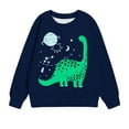 thumbnail image 1 of Tdoqot Toddler Boys and Little Boys Sweatshirt- Casual Long Sleeve Pullover Crewneck Graphic Shirts Navy Size 1-2T, 1 of 3