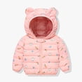 thumbnail image 1 of Tdoqot Toddler Girls Boys Long Sleeve Zip up Cute Quilted Jackets Fall Winter Clothes with Hood Coats Pink Size 3T, 1 of 9