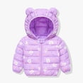 thumbnail image 1 of Tdoqot Toddler Girls Boys Zip up Cute Fall Winter Clothes with Hood Quilted Jackets Long Sleeve Coats Purple Size 3T, 1 of 4