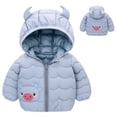 thumbnail image 1 of Tdoqot Toddler Girls Boys with Hood Cute Long Sleeve Fall Winter Clothes Zip up Quilted Jackets Coats Gray Size 4T, 1 of 5
