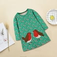 thumbnail image 1 of Tdoqot Toddler Girls Dresses- Cute Tshirt Dress Casual Long Sleeve Cotton Spring Clothes Green Size 5T, 1 of 7