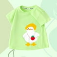 thumbnail image 1 of Tdoqot Toddler Girls Graphic T Shirts- Cute Soft Cotton Short Sleeve Kids Summer Tops Green Size 3 T, 1 of 5