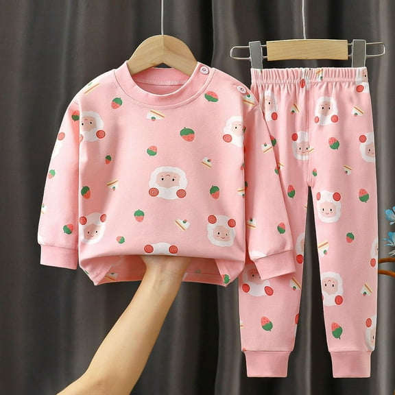 Tdoqot Toddler Girls Outfit Sets- Cute Cotton Casual Long Sleeve Tees and Pants Kids Fall Winter Clothes Pink Size 5T