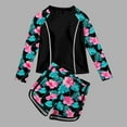 thumbnail image 1 of Tdoqot Toddler Girls Rash Guard Swimsuits 2PC- Long Sleeve Sun Protection Beach Swimwear Cute Bathing Suit Black Size 4 T, 1 of 3