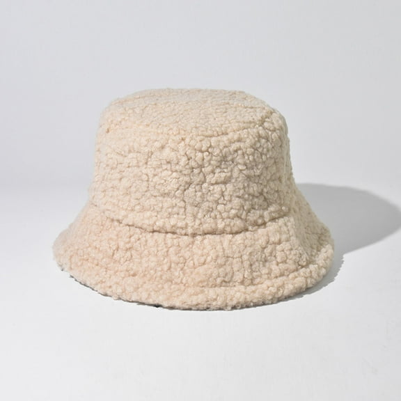 Tdoqot Winter Hats for Women- Warm Fleece Soft Bucket hats Beige